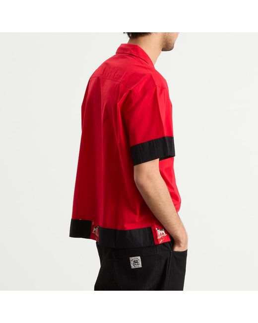 Bode Red Pointer Short Sleeve Shirt for men