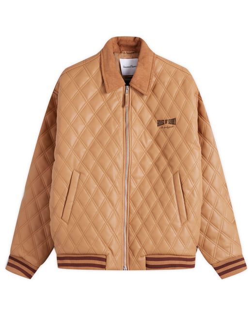 House Of Sunny Brown Midcentury Quilt Bomber Jacket