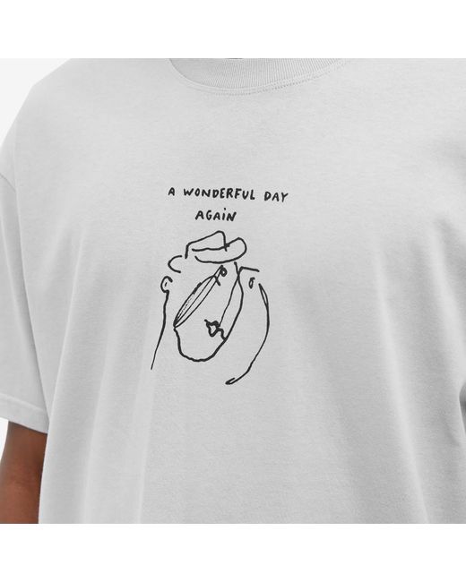 POLAR SKATE Gray Wonderful Day T-shirt for men