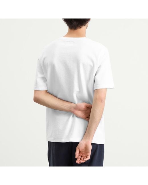 Folk White Textured T-Shirt for men