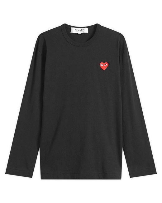 COMME DES GARÇONS PLAY Black Long Sleeve Basic Logo T-Shirt for men