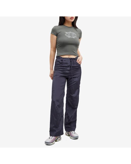 Daily Paper Gray Glow Cropped Short Sleeve T-Shirt