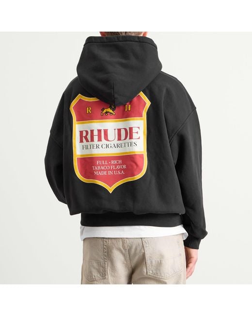 Rhude Black Filtaro Crest Hoodie for men