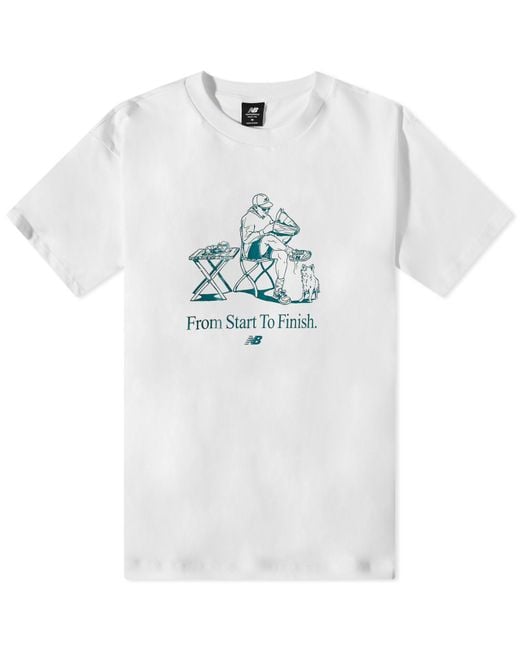New Balance White Café Dog T-shirt for men