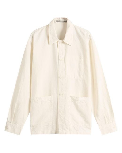 Norse Projects Natural Julian Cotton Linen Overshirt for men