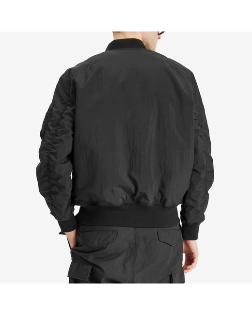 Uniform Experiment Black Crystal Nylon Flight Jacket for men