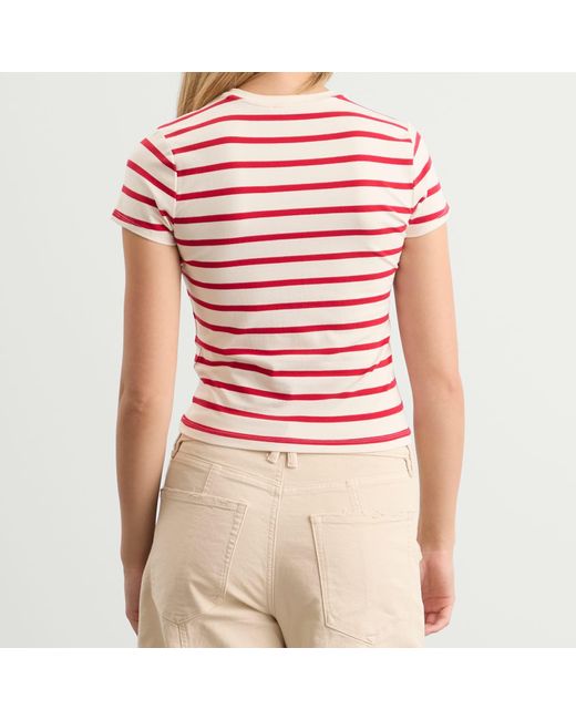 GOOD AMERICAN Pink Super Stretch Baby T-Shirt