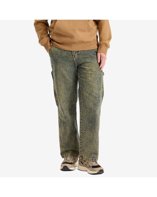 Dickies Green Stevensville Loose Fit Carpenter Pants for men