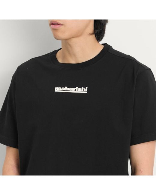 Maharishi Black Maha-Paizhi Sashiko T-Shirt for men