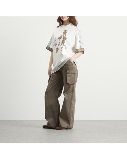 ALÉMAIS White Monkey Dance T-Shirt
