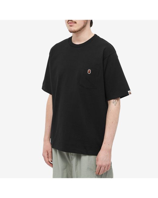 A Bathing Ape Black One Point Pocket T-Shirt for men