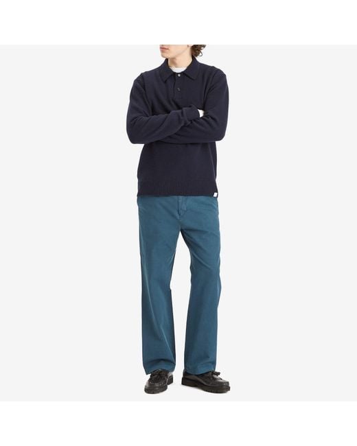 AURALEE Product Dyed Finx Gabardine Pants in Blue for Men | Lyst