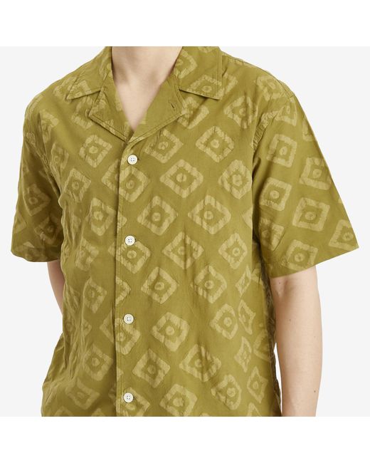 Norse Projects Green Mads Batik Vacation Shirt for men