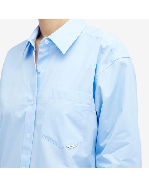 Alexander Wang Blue Boyfriend Shirt