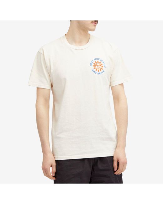 Obey White Rise Above T-Shirt for men