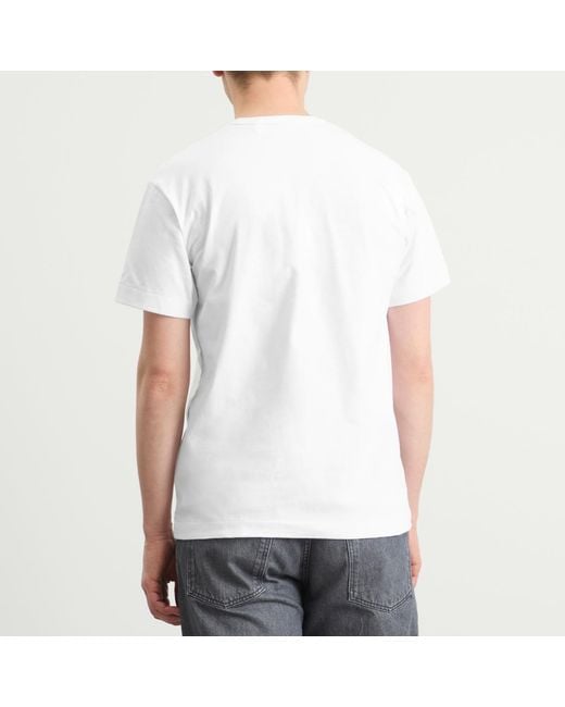 COMME DES GARÇONS PLAY White Studded Heart T-Shirt for men