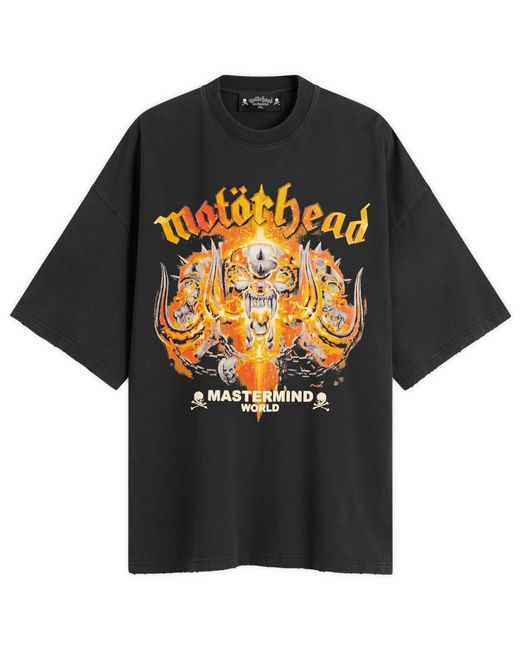 END. Black X Mastermind World X Motorhead Inferno T-Shirt for men