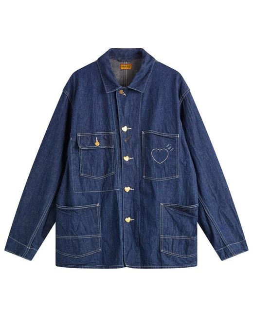Human Made Blue Denim Coverall Jacket for men