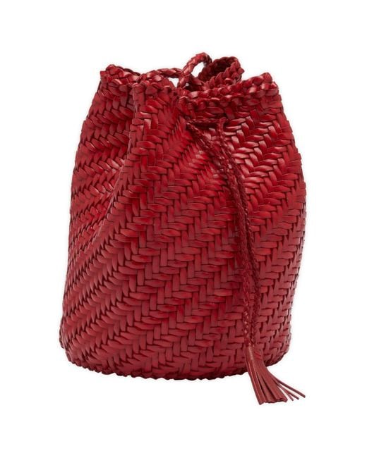 Dragon Diffusion Red Pompom Double Jump Bucket Bag