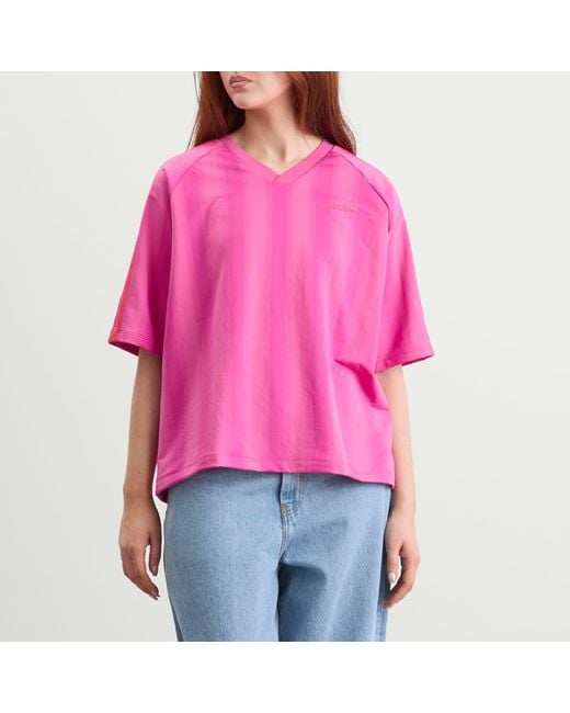 Adidas Pink Loose Linear T-Shirt