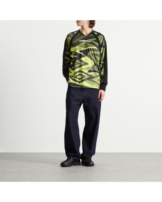 Umbro Green Printed Long Sleeve Jersey for men