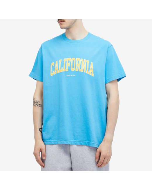 Sporty & Rich Blue California T-Shirt for men