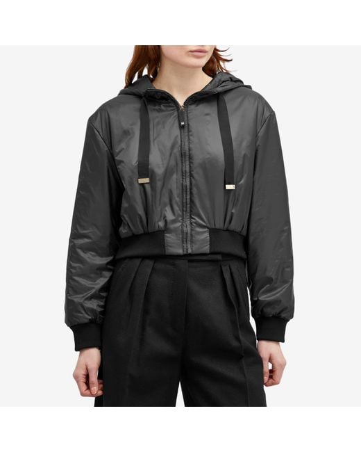 Max Mara Black Cool Cropped Hood Jacket
