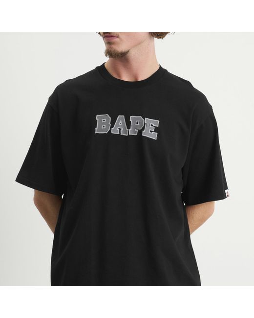 A Bathing Ape Black Hand Drawn Bape Logo T-Shirt for men