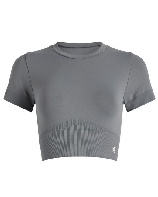 4th & Reckless Gray Brogan Sports Crop Top