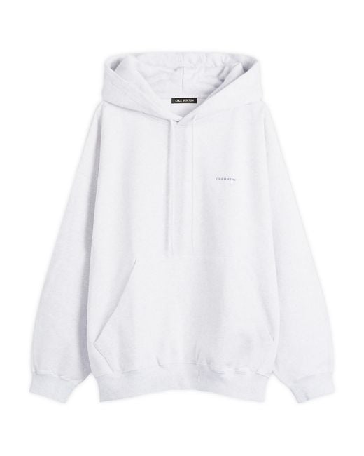 Cole Buxton White Mini Logo Hoodie for men
