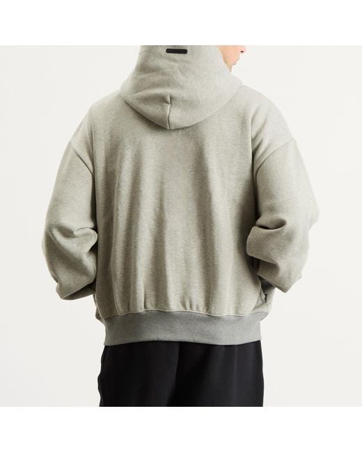 Fear Of God Gray Signature Classic Zip Hoodie for men
