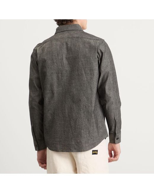 Randy's Garments Gray 3 Pocket Work Shirt for men