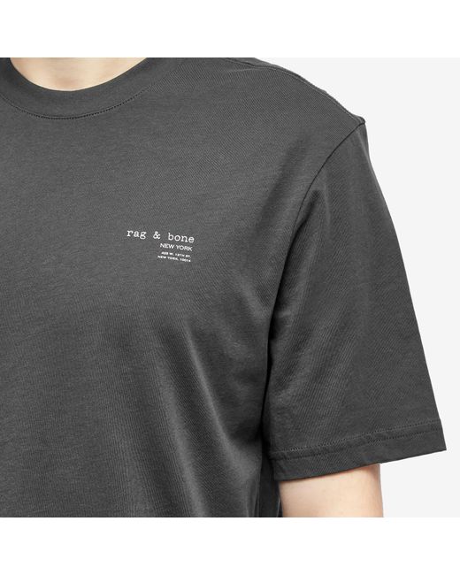 Rag & Bone Gray Logo T-Shirt for men