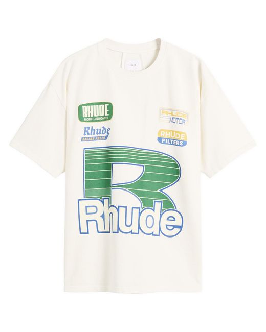 Rhude Green Roadway Racing T-Shirt for men