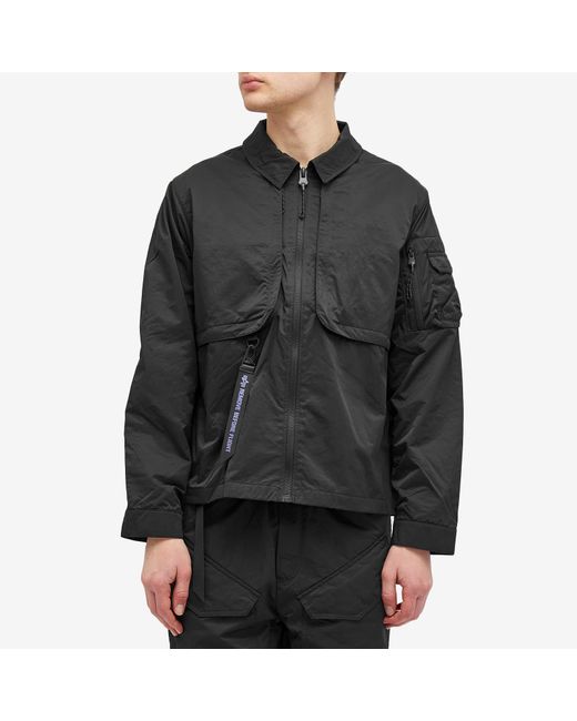 Alpha Industries Black Uv Utility Overshirt for men