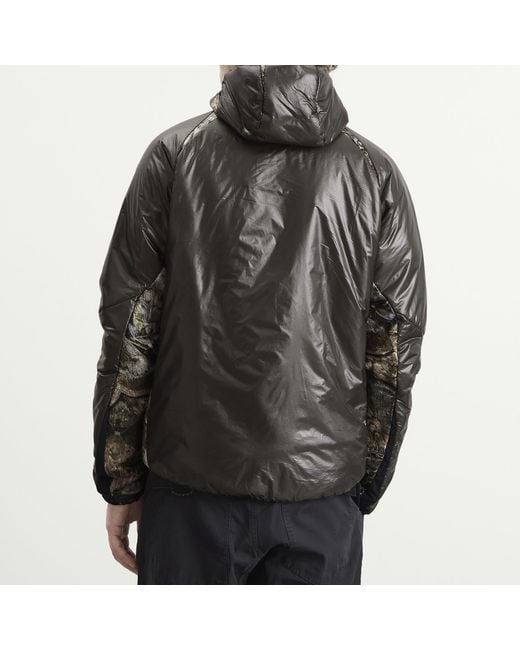 Roa Black Hima Primaloft Moth Print Insulated Synthetic Jacket for men