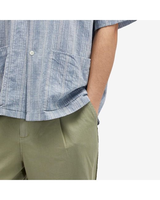 Folk Green Wide Fit Trousers for men