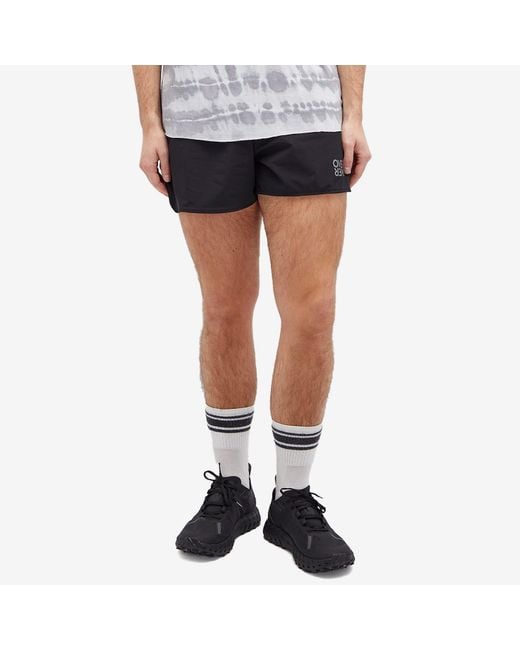 OVER OVER Black 4" Track Short for men