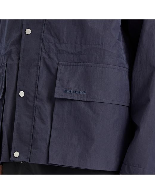 Norse Projects Blue Herluf Tech Poplin Jacket for men