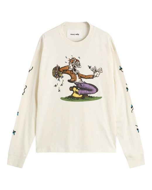 STORY mfg. White Grateful Tee Ls for men