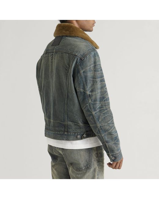 Acne Gray Rion Lined Chana Denim Jacket for men