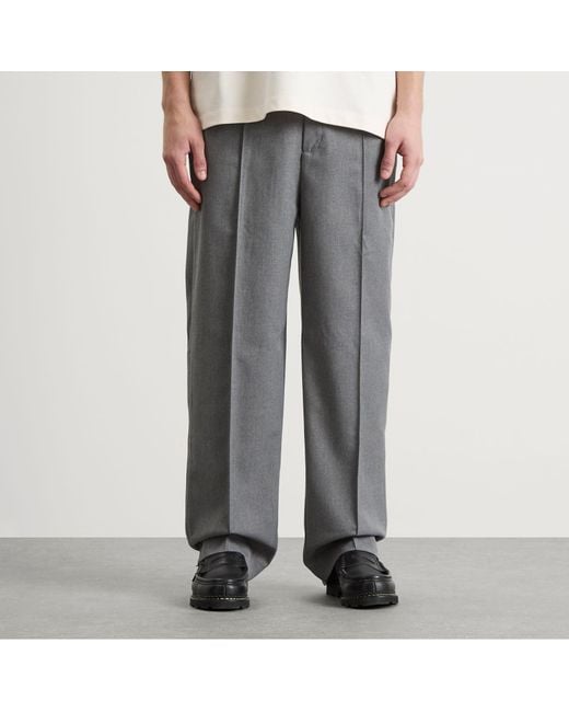 About Blank Gray Everyday Pleated Trouser for men