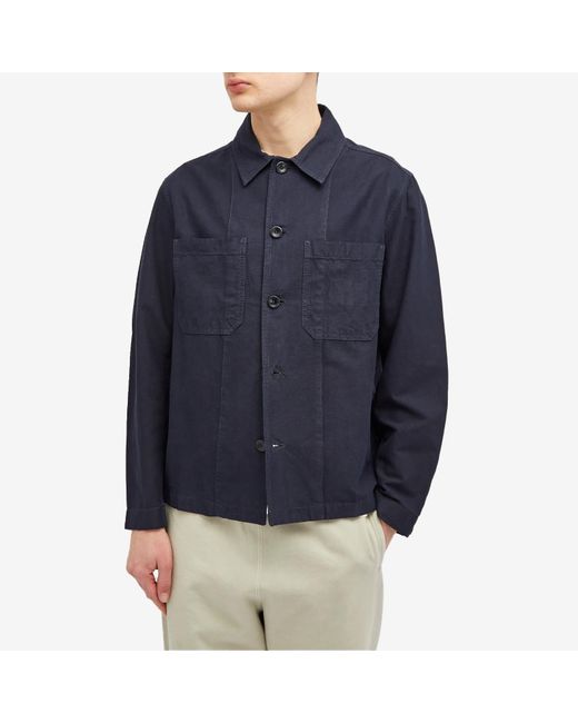 Norse Projects Blue Tyge Cotton Linen Overshirt for men
