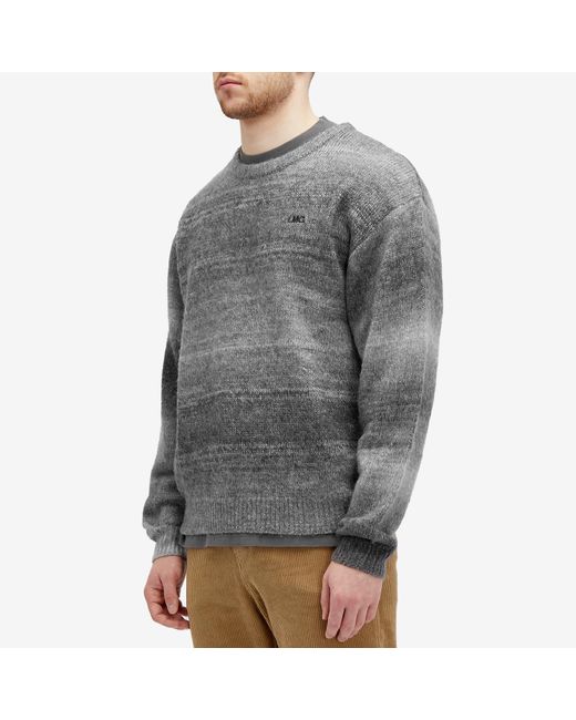 LMC Gray Og Ombre Brushed Knit Sweater for men