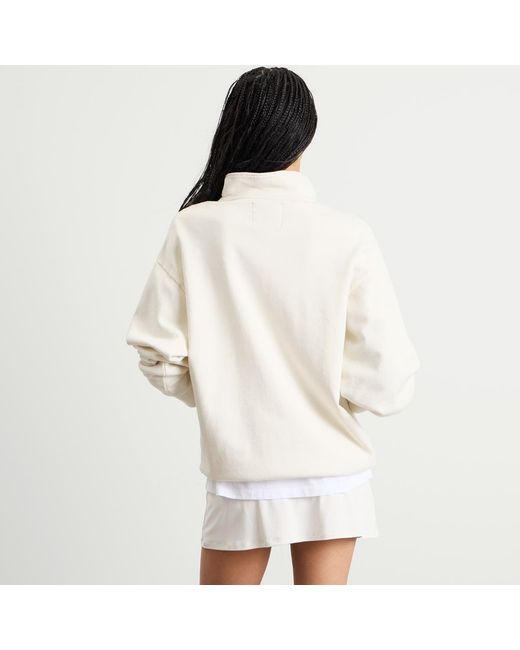 END. White Slice Half Zip Sweat