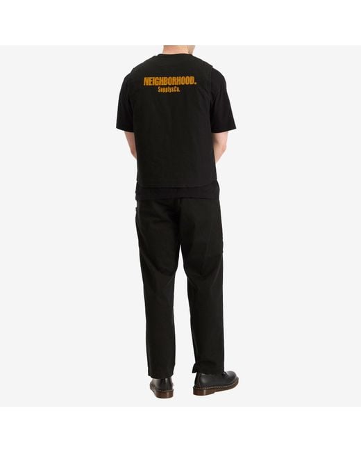 Neighborhood Black Padded Work Vest for men