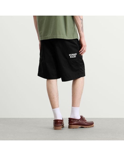 Human Made Black Pleated Skater Shorts for men