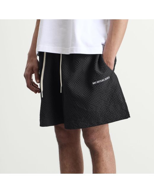 MKI Miyuki-Zoku Black Presented By End. Seersucker Shorts for men