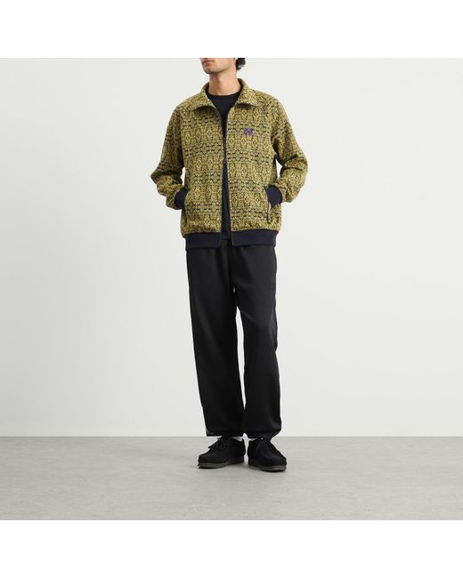 Needles Green Poly Jacquard Track Jacket for men
