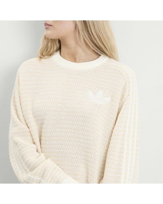 Adidas White Knit Jumper